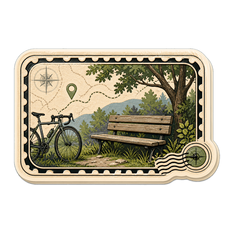 Hidden Bench collectible cycling badge