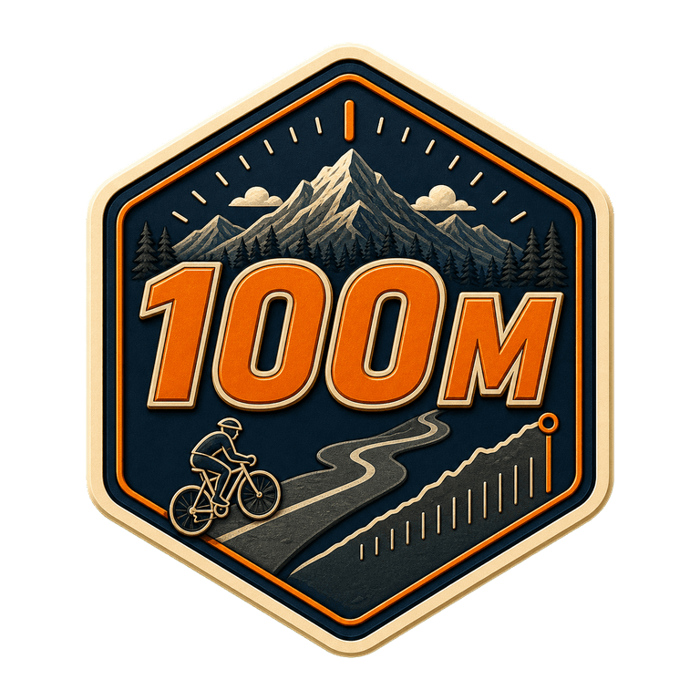 100M Climb collectible cycling badge