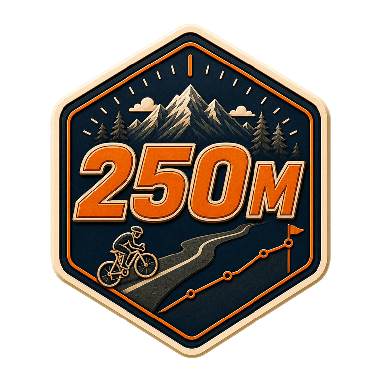 250M Climb collectible cycling badge