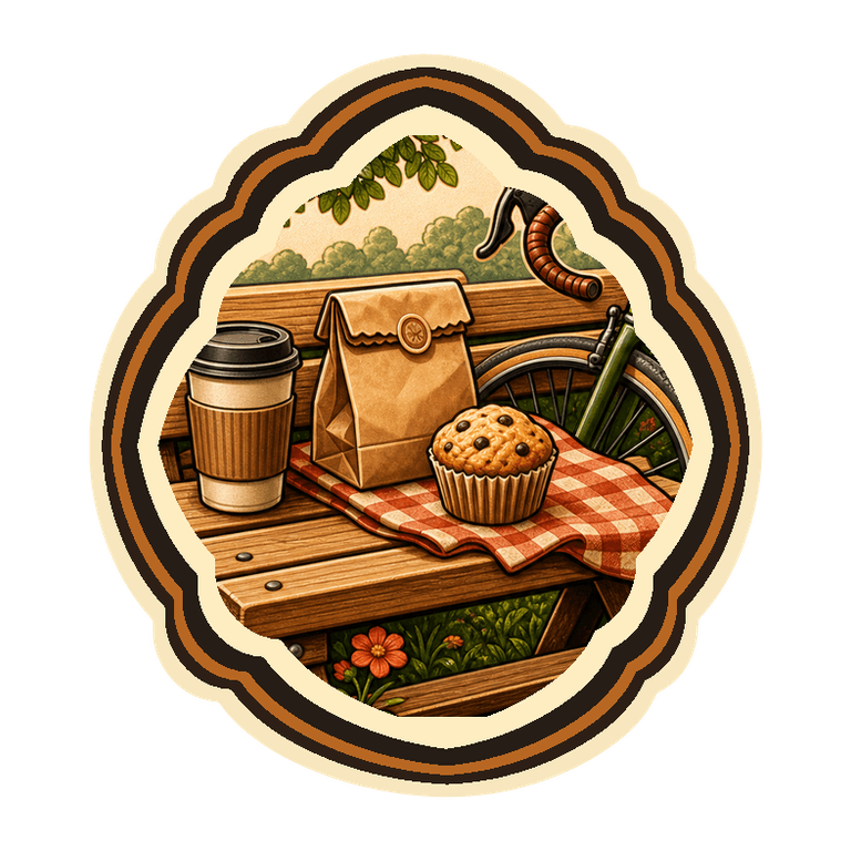 Picnic Bench collectible cycling badge