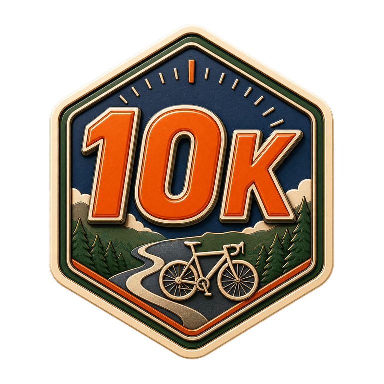10K Starter collectible cycling badge