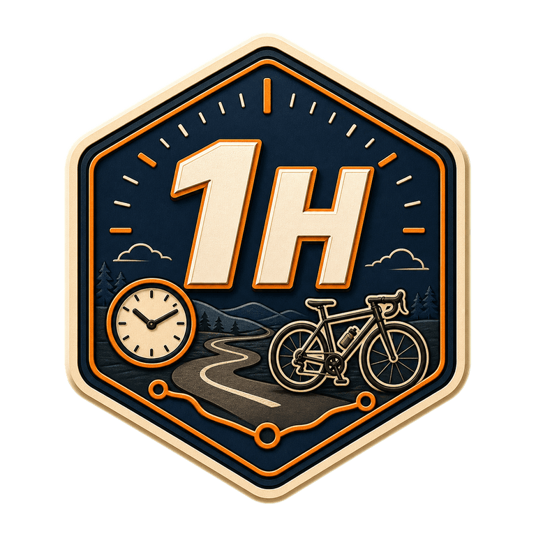 1H Outside collectible cycling badge