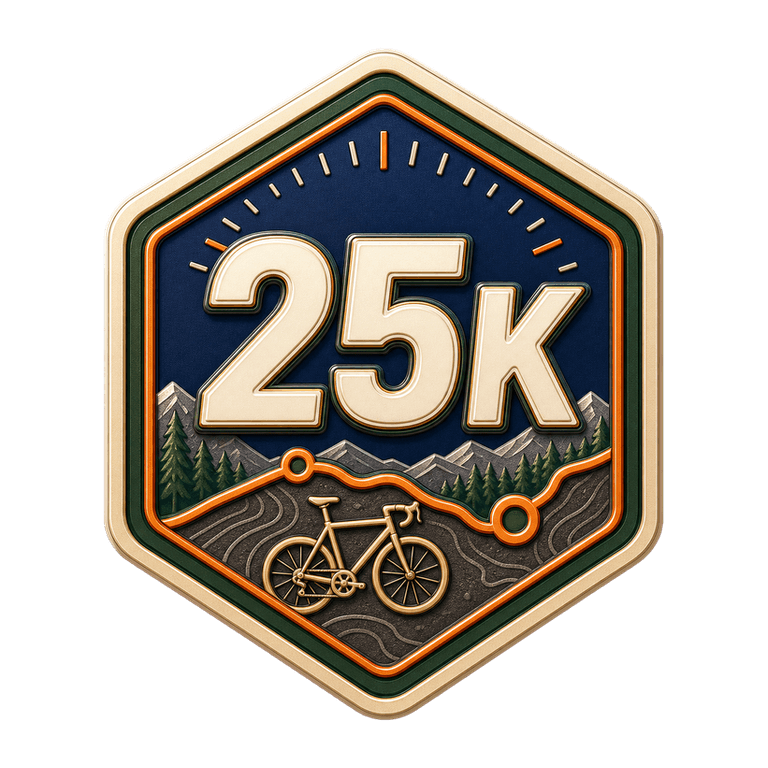 25K Rider collectible cycling badge