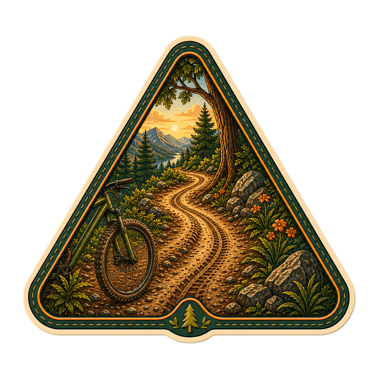 Dirt Shortcut collectible cycling badge