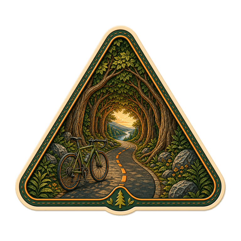 Tree Tunnel collectible cycling badge