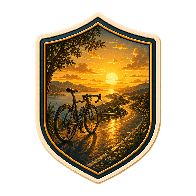 Golden Hour collectible cycling badge